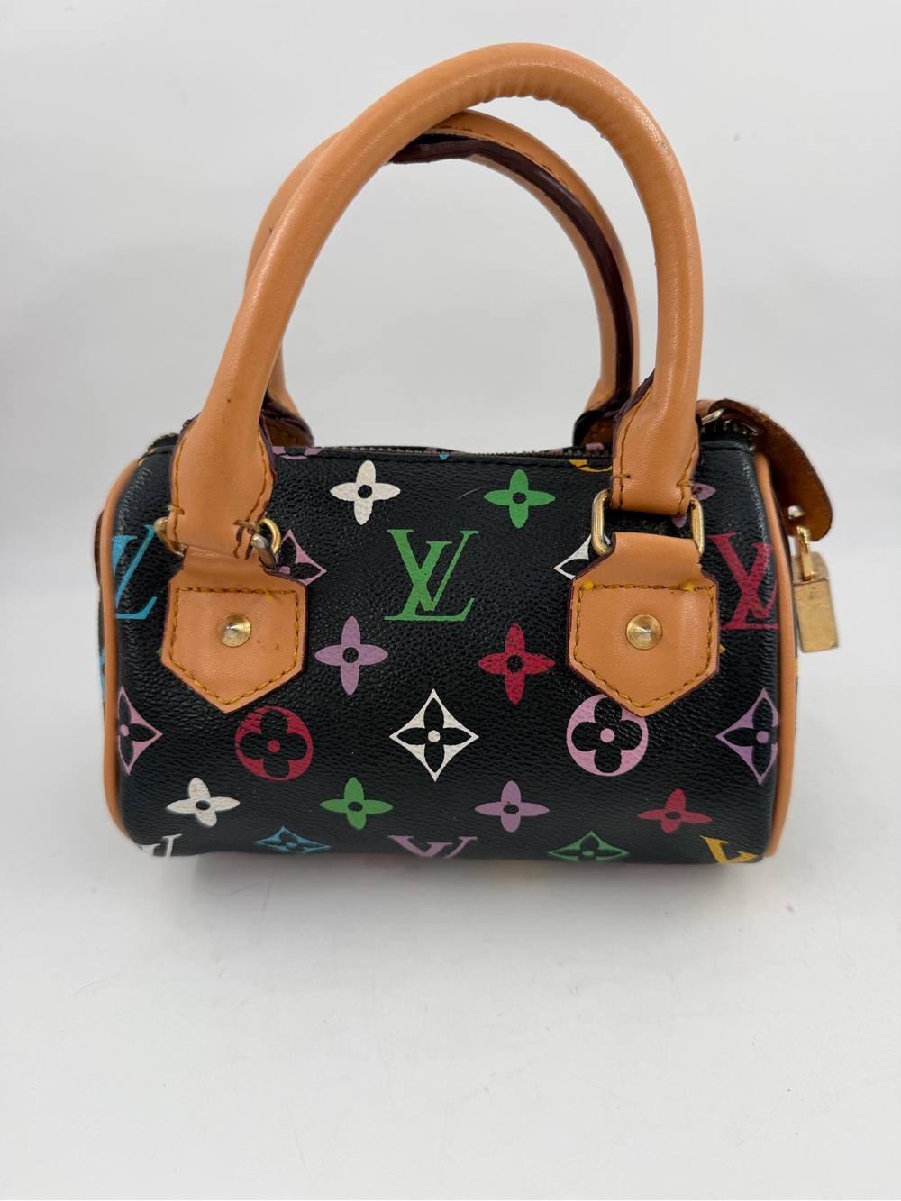 The Unbranded Brand Multicolor Monogram Mini Speedy HL Top Handle Bag